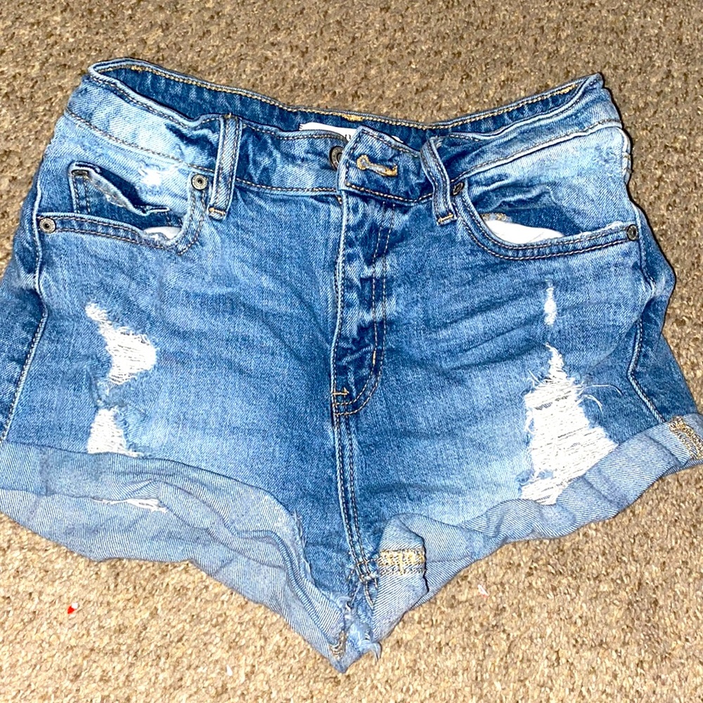 High Rise Jean Shorts